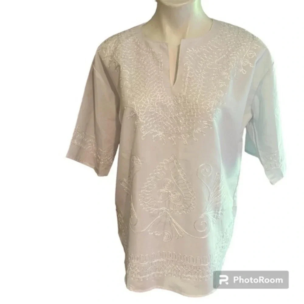100% COTTON HANDMADE  EMBROIDERY top